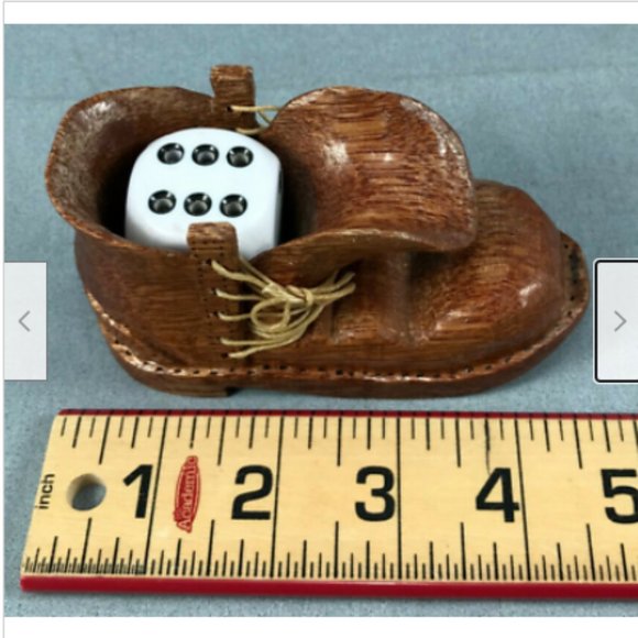 Vtg Hand Carved Wooden Shoe Boot Match Holder Western Canada Cottage Folk Art - Picture 3 of 11